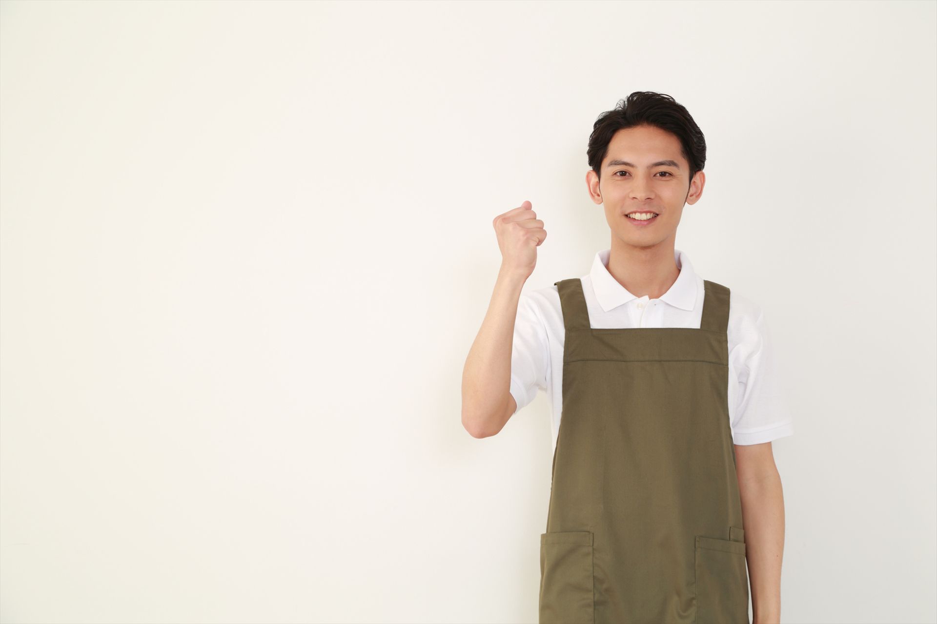 エプロン姿の職人